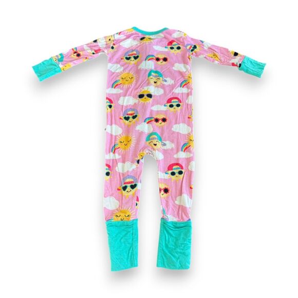 Birdie Bean Aurora Bamboo Convertible Footie 3-6 Months - Picture 2 of 3